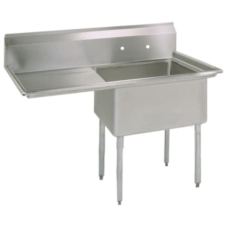 Bk Resources One Compartment Sink 18 in x 24 in, 1, 2, Free Standing, Stainless Steel BKS-1-1824-14-24L